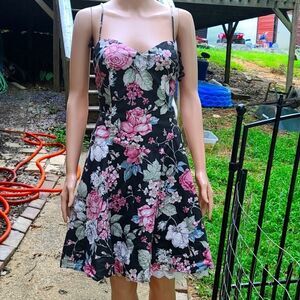 Vintage Jessica McClintock Corset Frill Underskirt Sleeveless Dress